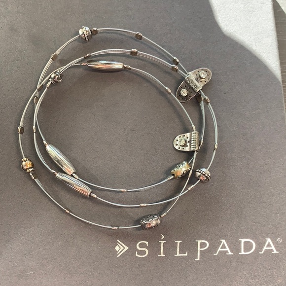B2185 Silpada sterling silver Haiku Trio bracelets